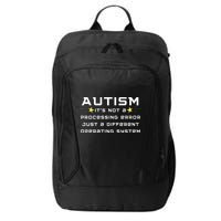 Autism It's not a processing error City Backpack