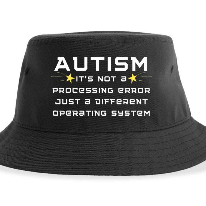 Autism It's not a processing error Sustainable Bucket Hat