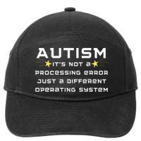 Autism It's not a processing error 7-Panel Snapback Hat
