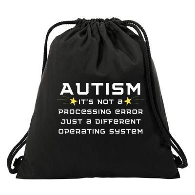 Autism It's not a processing error Drawstring Bag