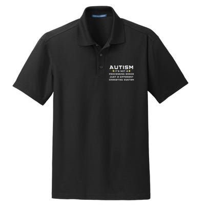 Autism It's not a processing error Dry Zone Grid Polo