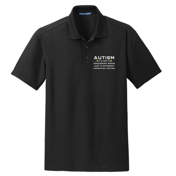 Autism It's not a processing error Dry Zone Grid Polo