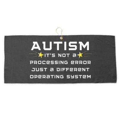 Autism It's not a processing error Large Microfiber Waffle Golf Towel