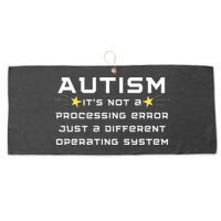 Autism It's not a processing error Large Microfiber Waffle Golf Towel