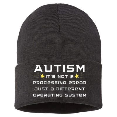 Autism It's not a processing error Sustainable Knit Beanie
