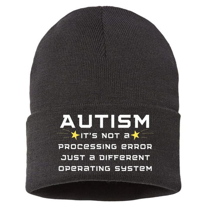 Autism It's not a processing error Sustainable Knit Beanie
