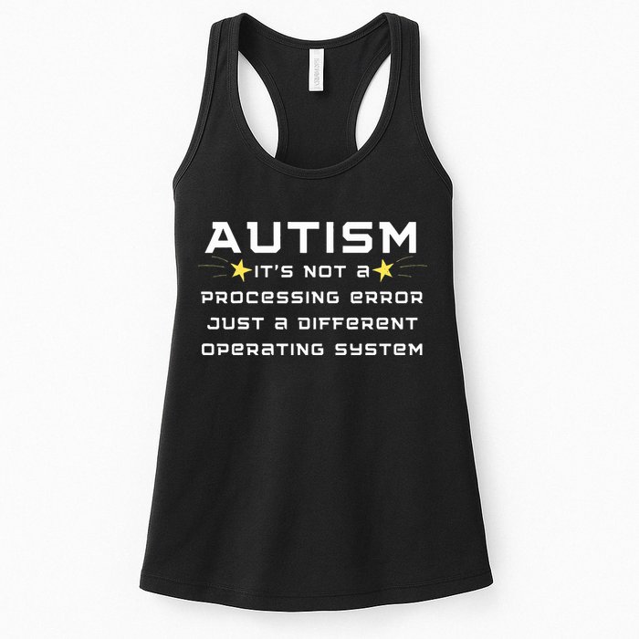 Autism It's not a processing error Womens Tank Top