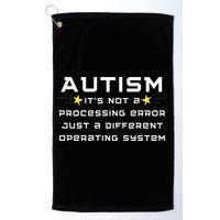 Autism It's not a processing error Golf Towel