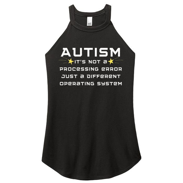 Autism It's not a processing error Women's Perfect Tri Rocker Tank