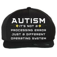 Autism It's not a processing error Wool Snapback Cap
