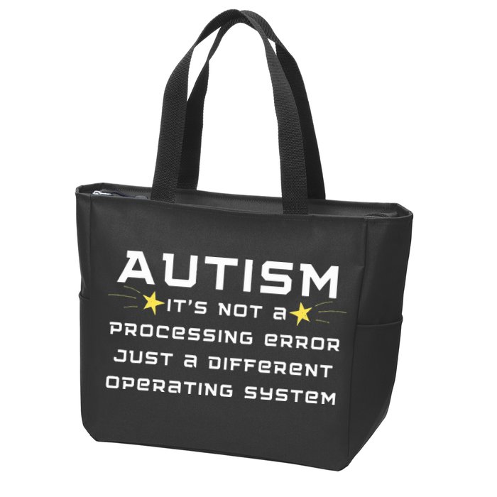 Autism It's not a processing error Zip Tote Bag