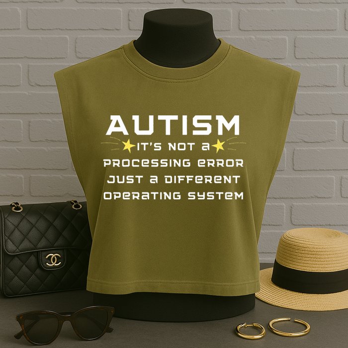 Autism It's not a processing error Garment-Dyed Women's Muscle Tee