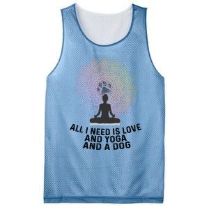 All I Need Is Love And Yoga And A Dog Yoga And Dog Lovers Great Gift Mesh Reversible Basketball Jersey Tank