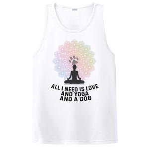 All I Need Is Love And Yoga And A Dog Yoga And Dog Lovers Great Gift PosiCharge Competitor Tank