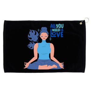 All I Need And You Need Is Love Yoga And A Dog Gift Grommeted Golf Towel