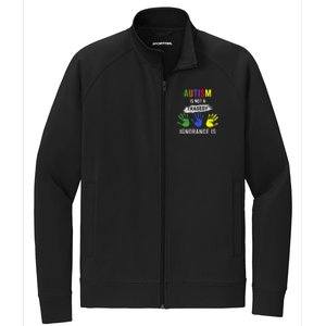 Autism Is Not A Tragedy Ignorance Is Funny Autism Stretch Full-Zip Cadet Jacket