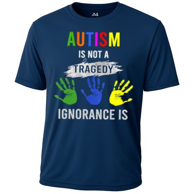 Autism Is Not A Tragedy Ignorance Is Funny Autism Performance Shirt