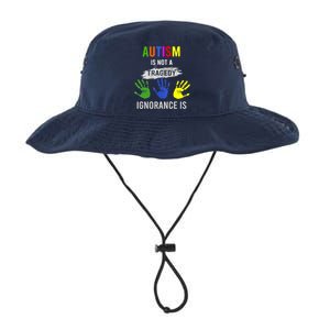 Autism Is Not A Tragedy Ignorance Is Funny Autism Legacy Cool Fit Booney Bucket Hat