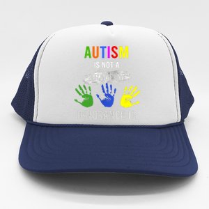 Autism Is Not A Tragedy Ignorance Is Funny Autism Trucker Hat