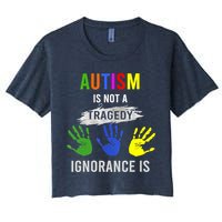 Autism Is Not A Tragedy Ignorance Is Funny Autism Crop Top