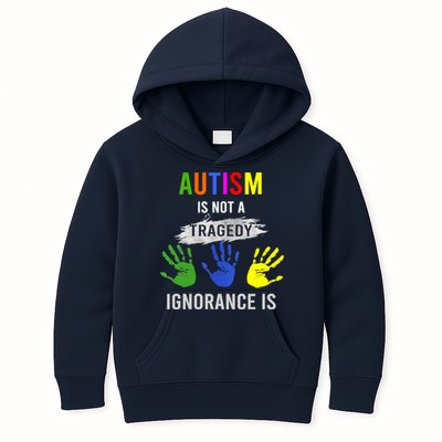 Autism Is Not A Tragedy Ignorance Is Funny Autism Kids Hoodie