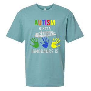 Autism Is Not A Tragedy Ignorance Is Funny Autism Sueded Cloud Jersey T-Shirt