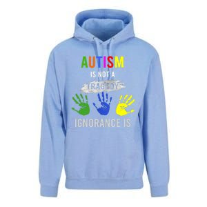 Autism Is Not A Tragedy Ignorance Is Funny Autism Unisex Surf Hoodie