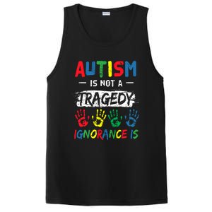 Autism Is Not A Tragedy Support Awareness Acceptance Love Gift PosiCharge Competitor Tank