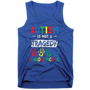 Autism Is Not A Tragedy Support Awareness Acceptance Love Gift Tank Top