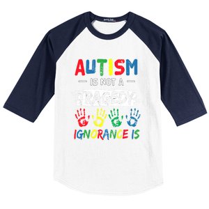 Autism Is Not A Tragedy Support Awareness Acceptance Love Gift Baseball Sleeve Shirt