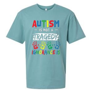 Autism Is Not A Tragedy Support Awareness Acceptance Love Gift Sueded Cloud Jersey T-Shirt