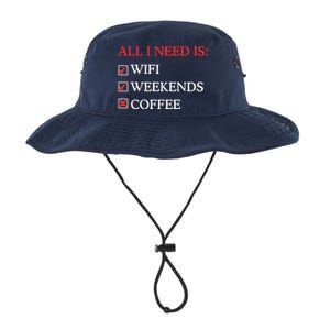 All I Need Is Wifi Weekends Coffee Legacy Cool Fit Booney Bucket Hat