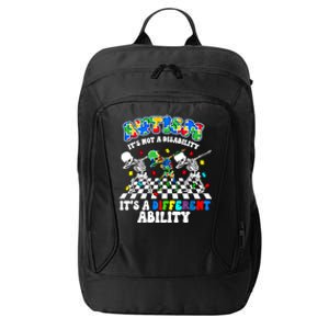 Autism ItS Not A Disability Dab Skeleton Autism Awareness Cool Gift City Backpack