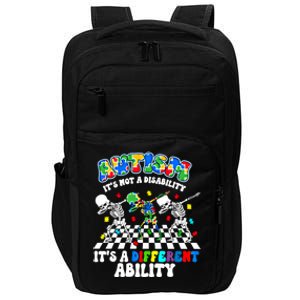 Autism ItS Not A Disability Dab Skeleton Autism Awareness Cool Gift Impact Tech Backpack