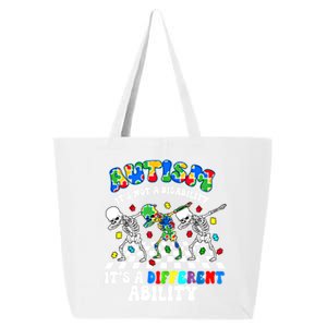 Autism ItS Not A Disability Dab Skeleton Autism Awareness Cool Gift 25L Jumbo Tote