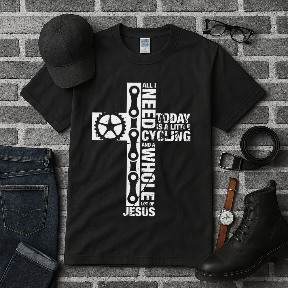 All I Need Is Cycling And Jesus Christian Religious Tall T-Shirt