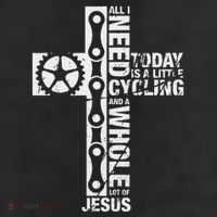 All I Need Is Cycling And Jesus Christian Religious Adult Drive Performance Visor