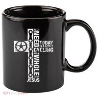 All I Need Is Cycling And Jesus Christian Religious 11oz C Handle Ceramic Mug