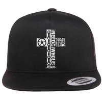 All I Need Is Cycling And Jesus Christian Religious Flat Bill Trucker Hat