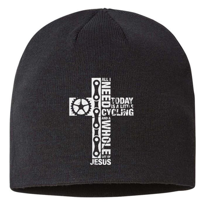 All I Need Is Cycling And Jesus Christian Religious Sustainable Beanie