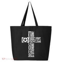 All I Need Is Cycling And Jesus Christian Religious 25L Jumbo Tote