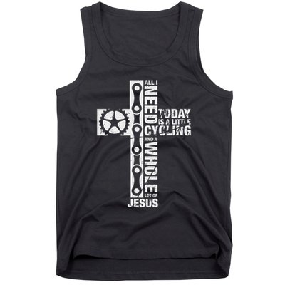 All I Need Is Cycling And Jesus Christian Religious Tank Top