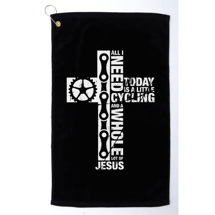 All I Need Is Cycling And Jesus Christian Religious Golf Towel