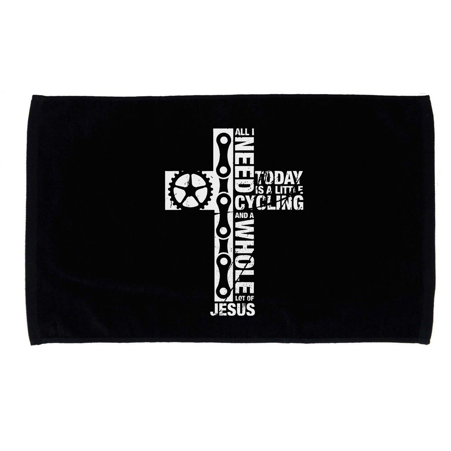 All I Need Is Cycling And Jesus Christian Religious Microfiber Hand Towel