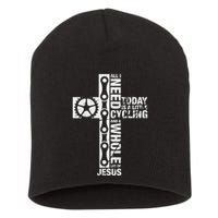 All I Need Is Cycling And Jesus Christian Religious Short Acrylic Beanie