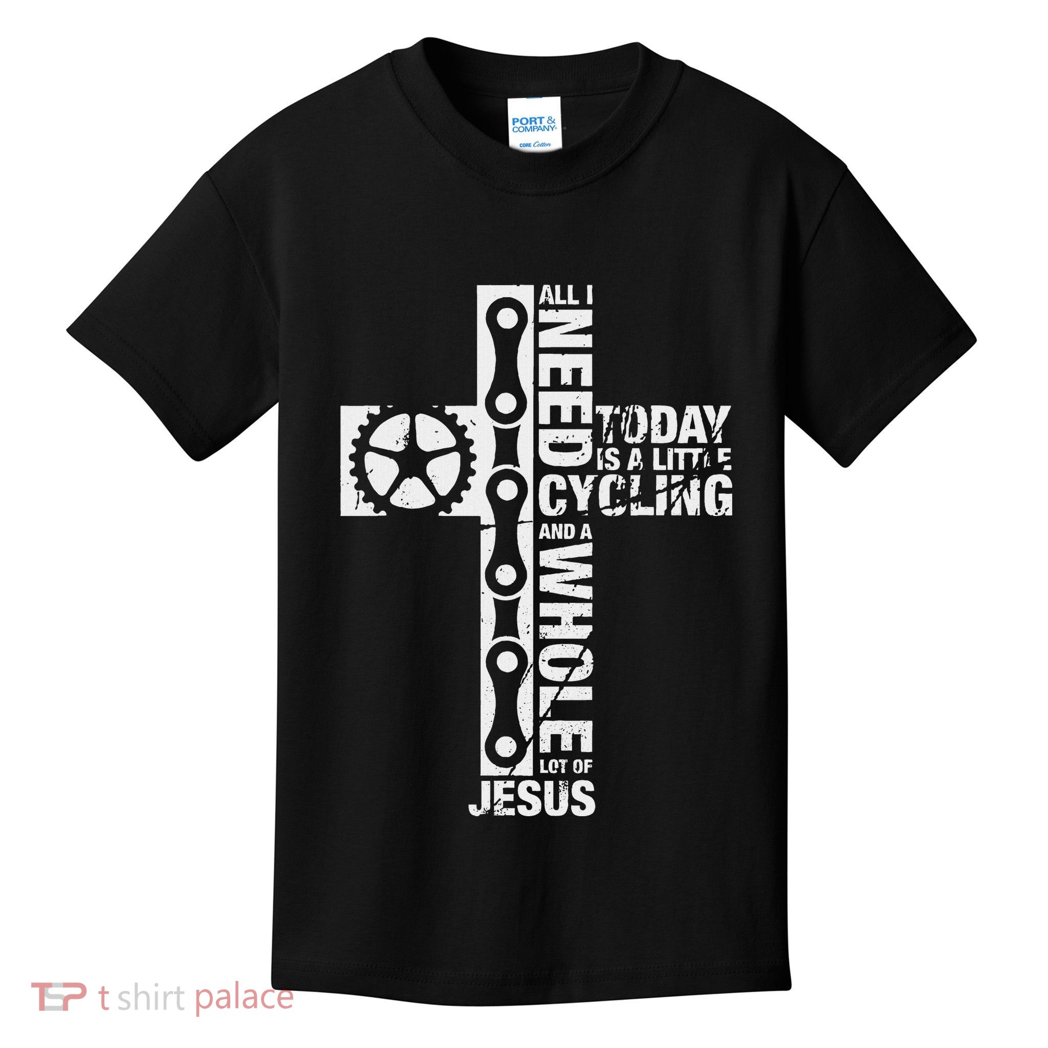 All I Need Is Cycling And Jesus Christian Religious Kids T-Shirt