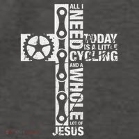 All I Need Is Cycling And Jesus Christian Religious Vector Backpack