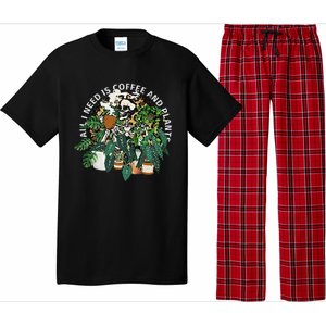 All I Need Is Coffee And Plants Skeletons Coffee Lover Pajama Set