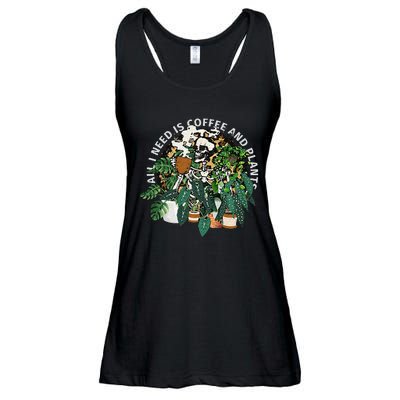 All I Need Is Coffee And Plants Skeletons Coffee Lover Ladies Essential Flowy Tank