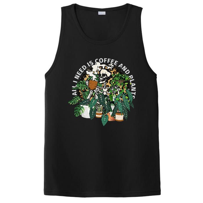 All I Need Is Coffee And Plants Skeletons Coffee Lover PosiCharge Competitor Tank